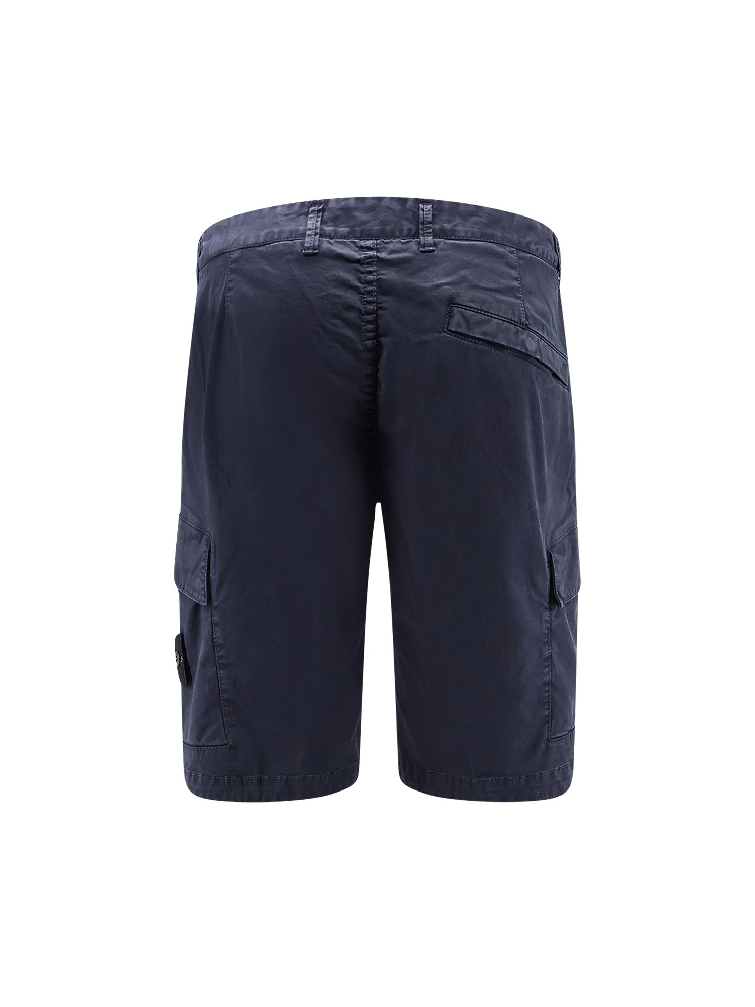Stone Island Shorts Blue Cotone Elastan