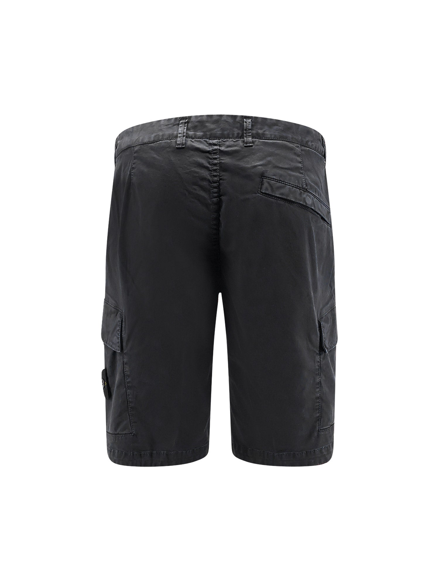 Stone Island Shorts Black Cotone Elastan