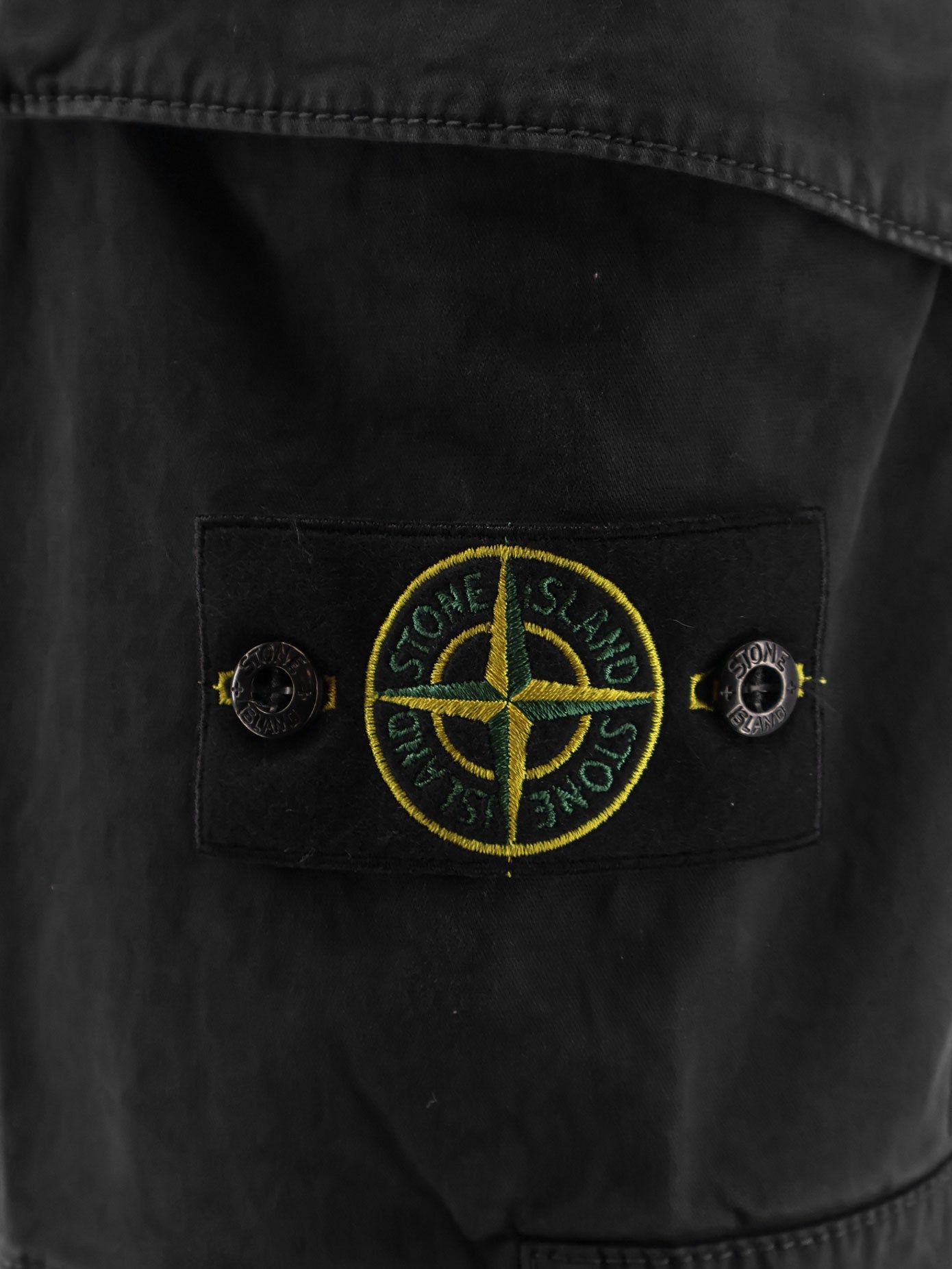 Stone Island Shorts Black Cotone Elastan