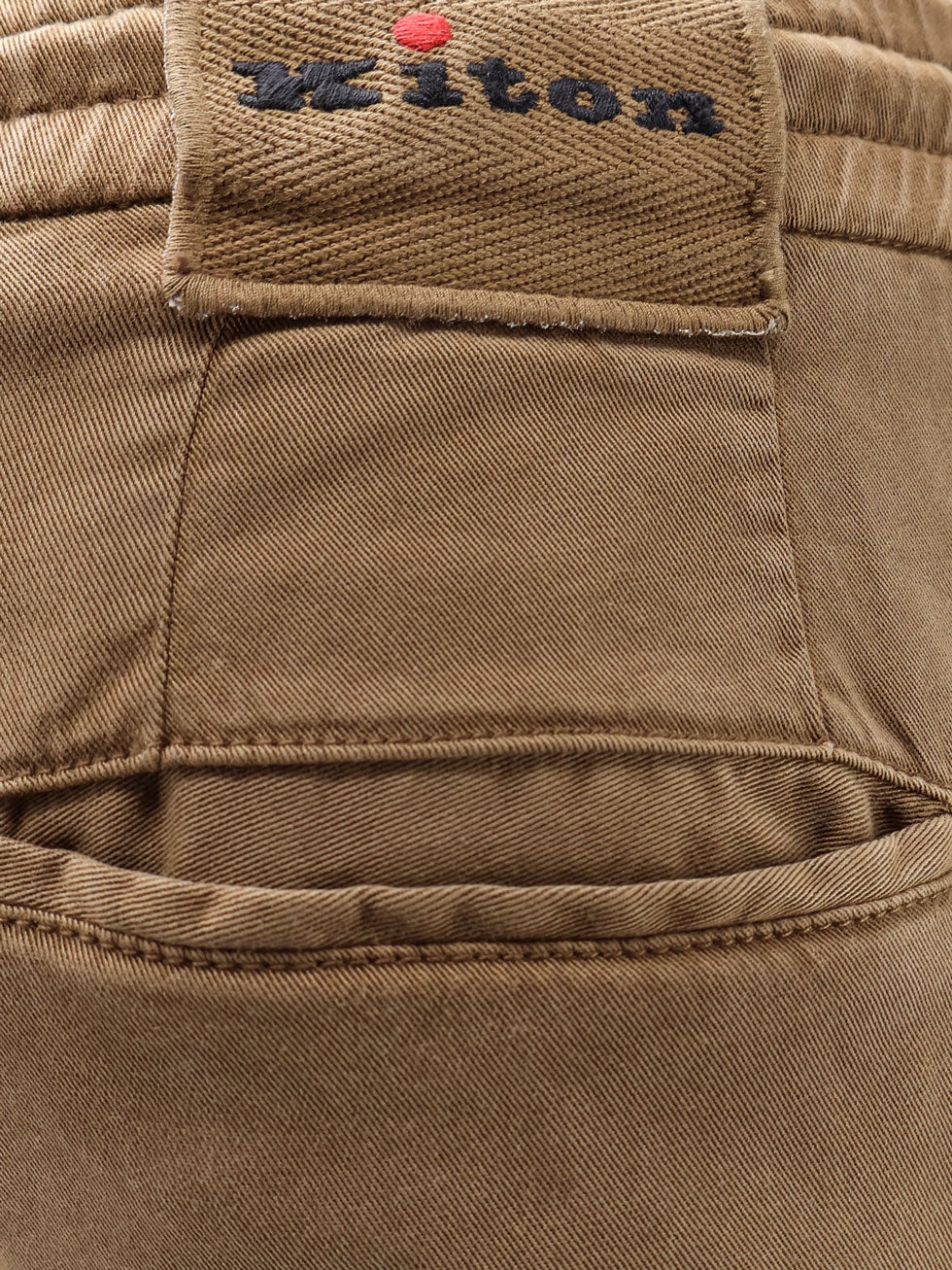 KITON CIRO PAONE RTW Brown Lyocell Elastane