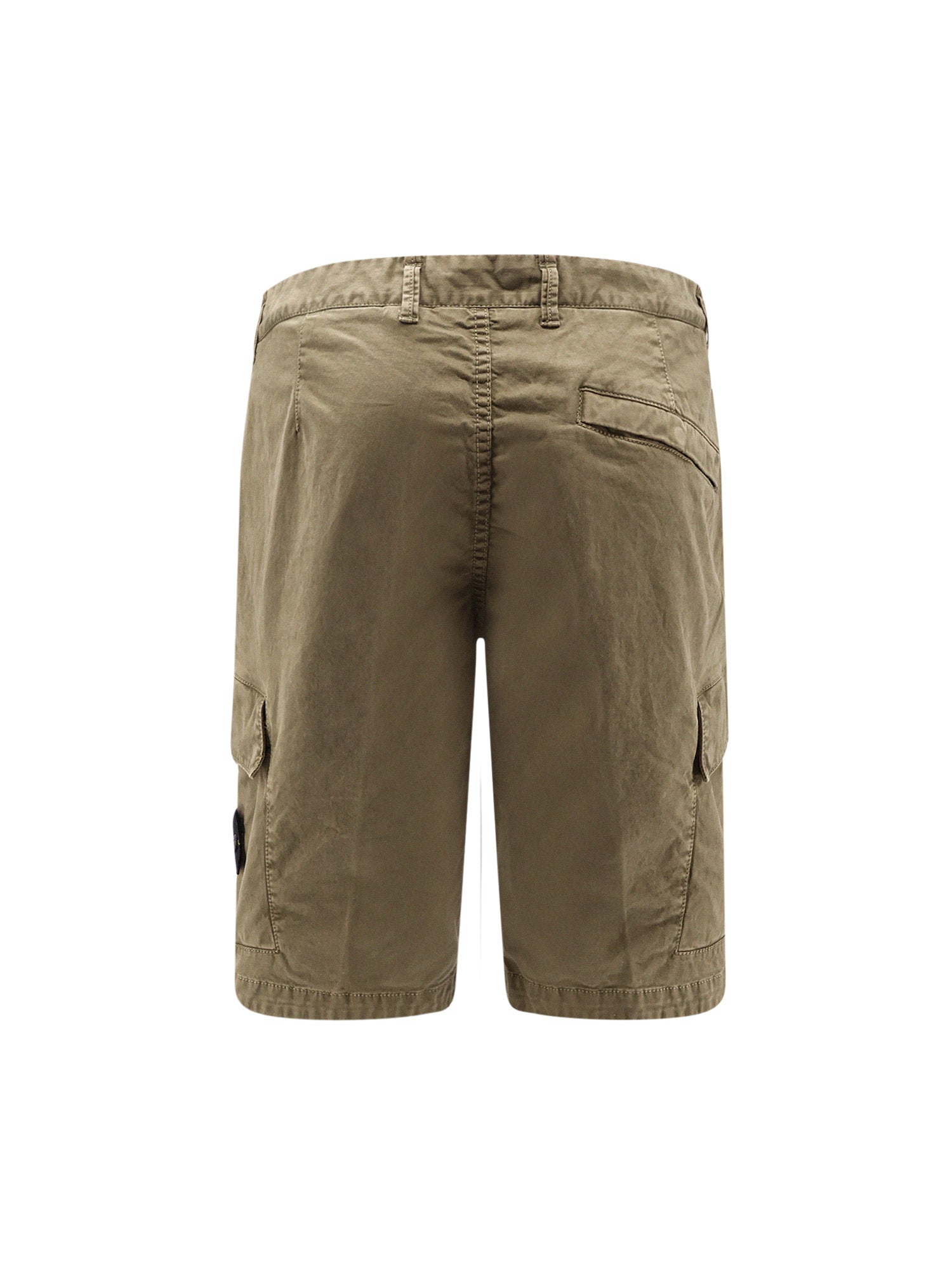 Stone Island Shorts Military Green Cotone Elastan