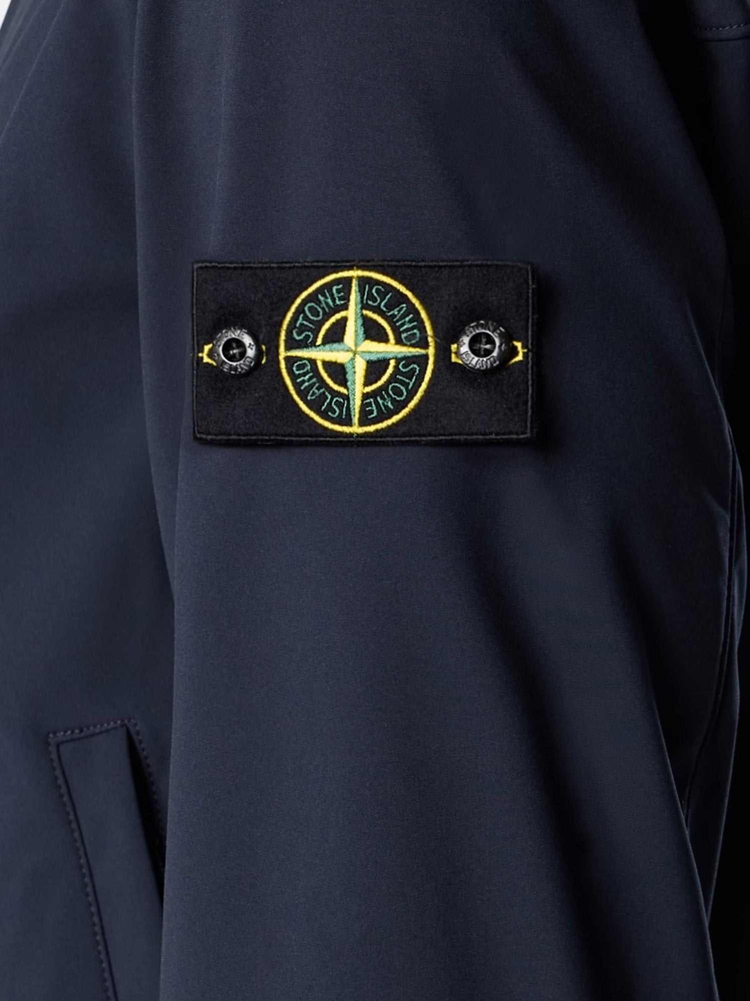 Stone Island Jackets Blue Poliestere Elastan