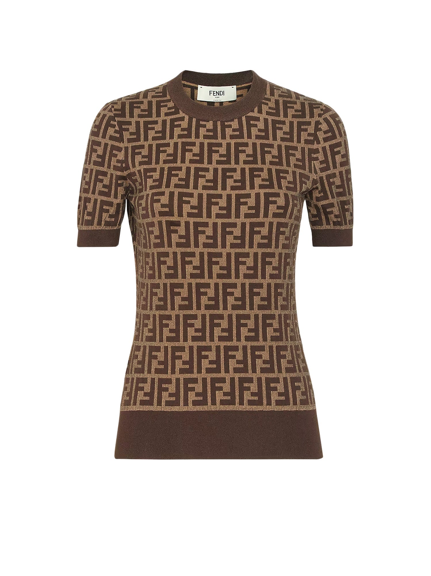 Fendi Sweaters Tobacco Cotone Poliammide