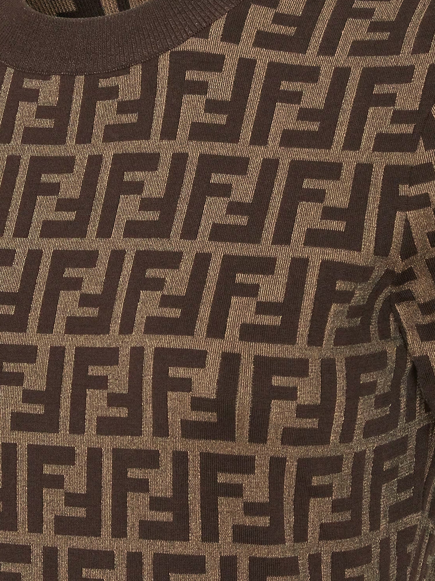 Fendi Sweaters Tobacco Cotone Poliammide