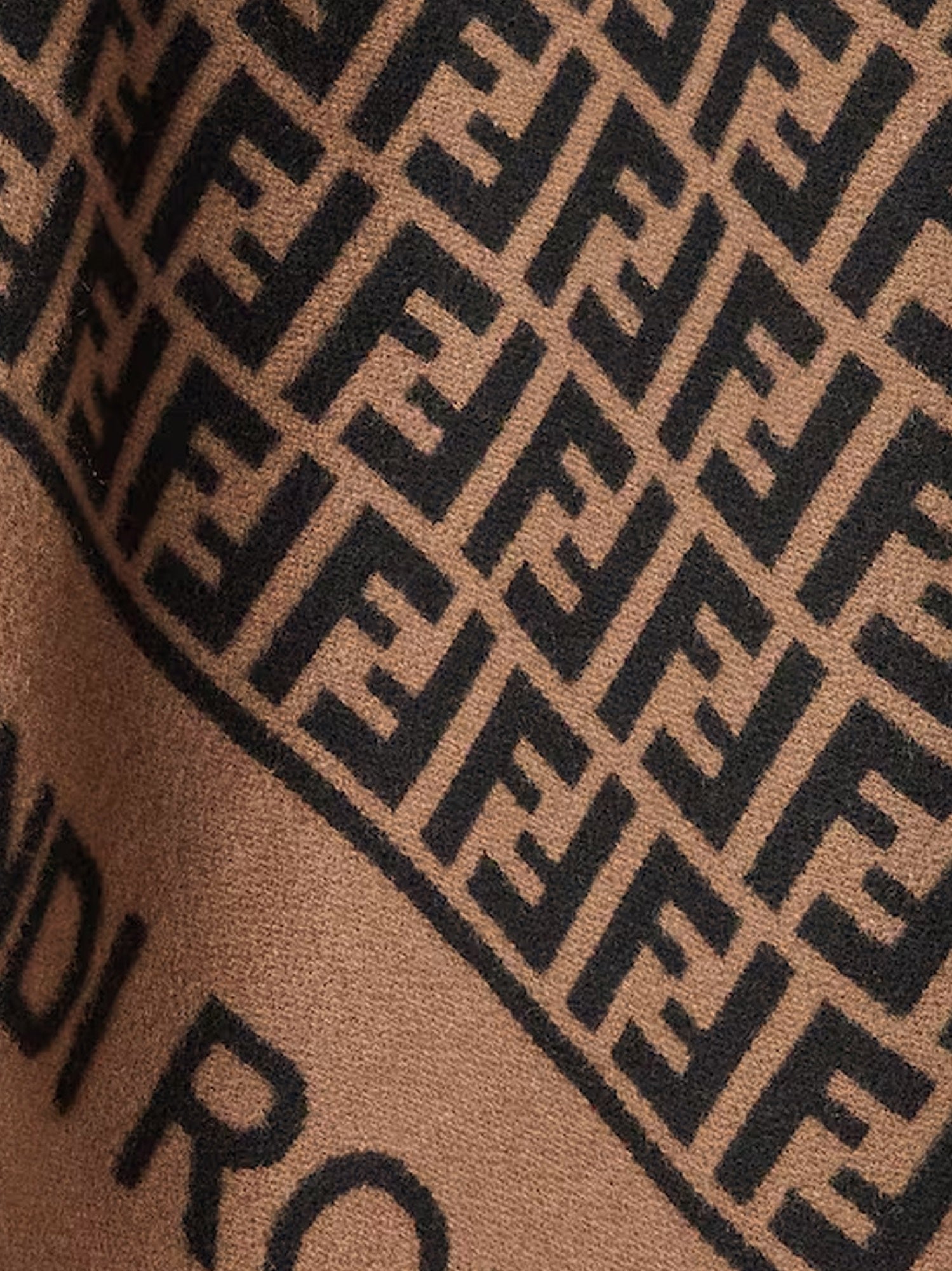Fendi Jackets Brown Lana Vergine Cashmere