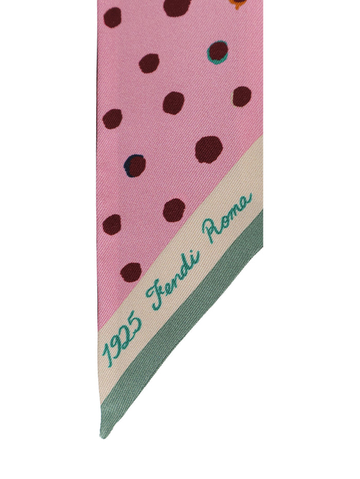 Fendi Scarfs Rso Scuro Ra Seta