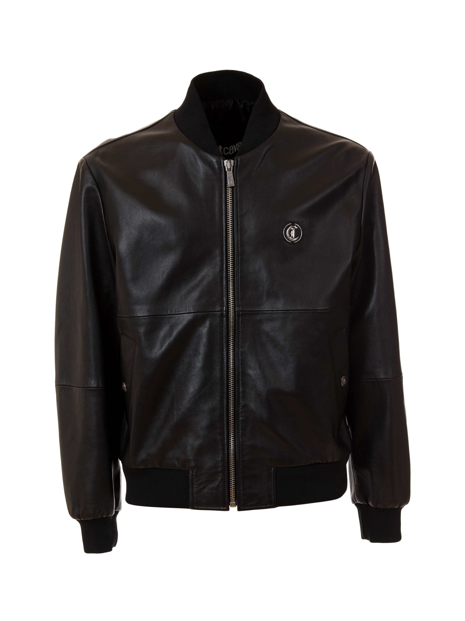 Just Cavalli Coats Black Pelle
