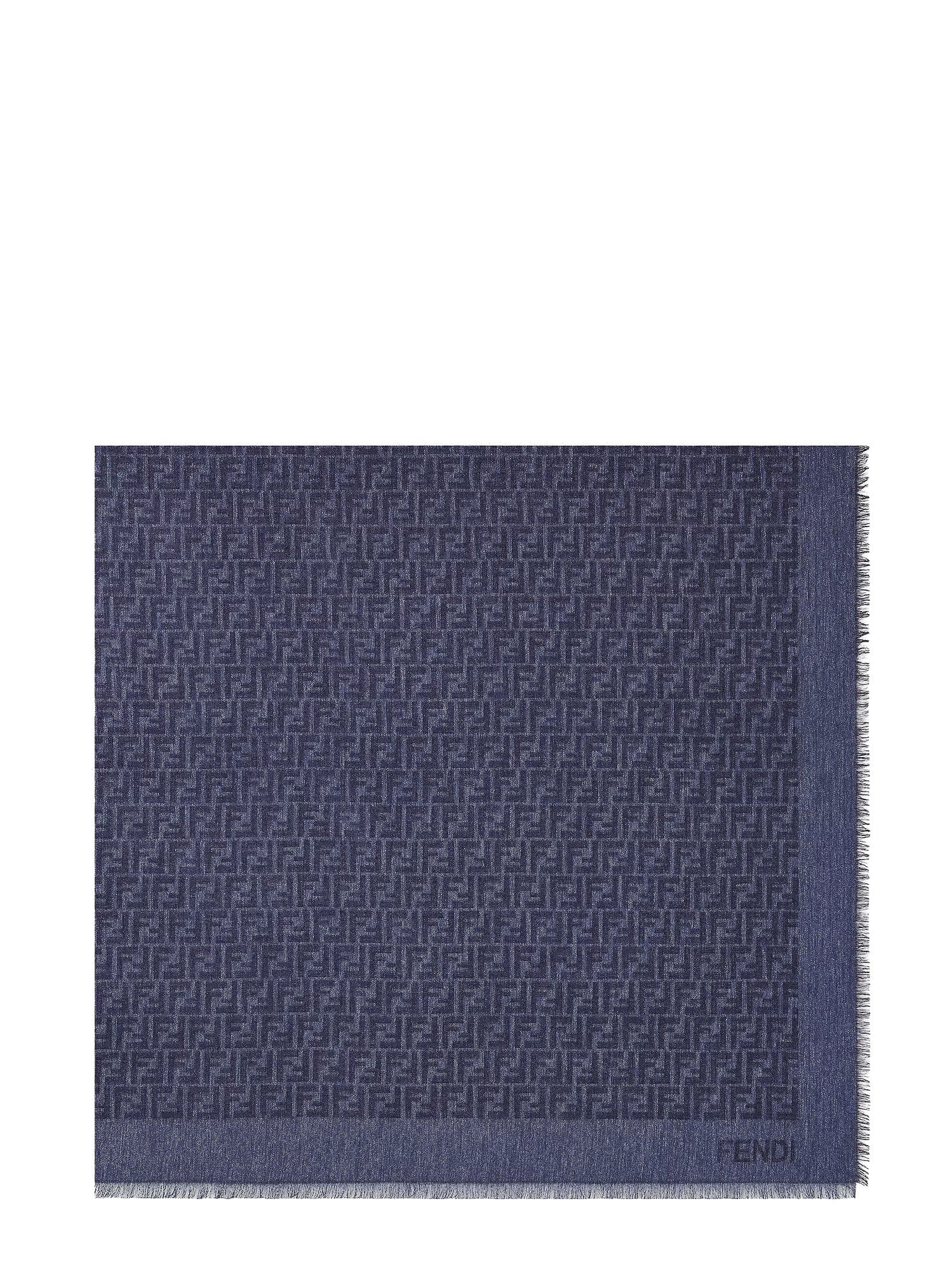 Fendi Scarfs Denim Cotone Lana