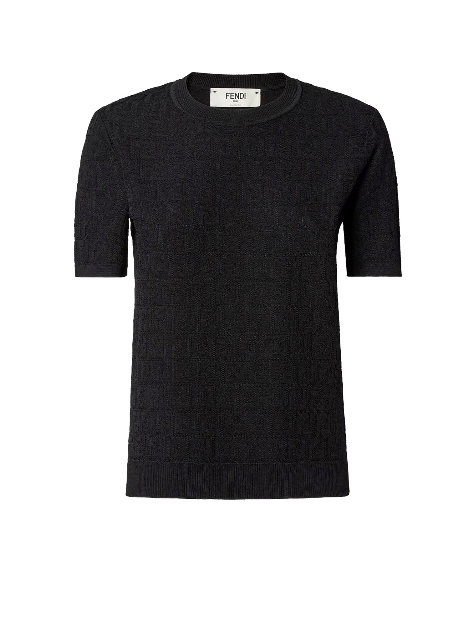 Fendi Sweaters Black Cotone Viscosa