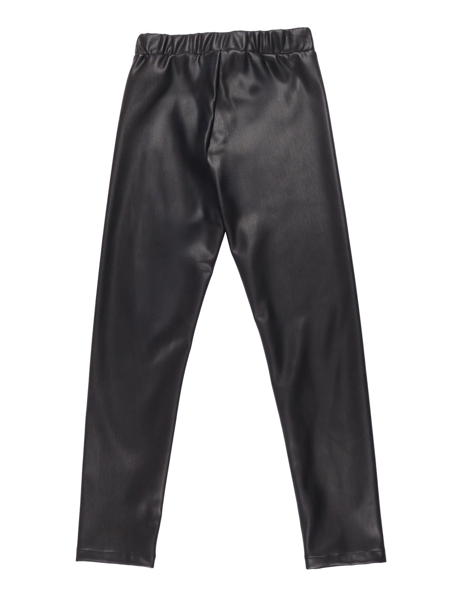 Eco Leather Leggings Girl Black Polyurethane Back Polyester