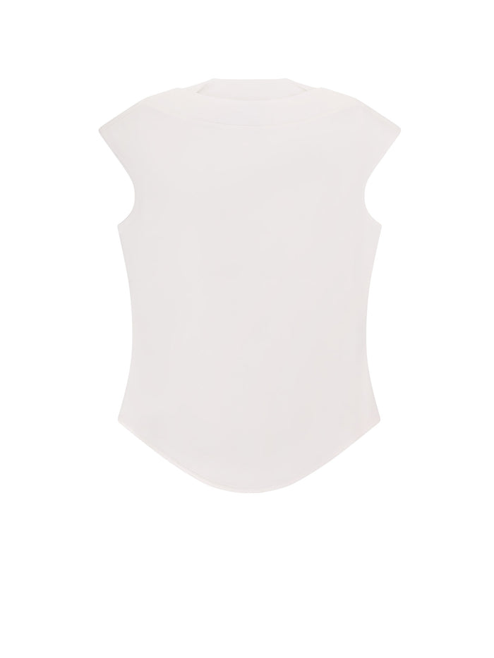 Alaia T-Shirts And Polos White Cotone Poliammide