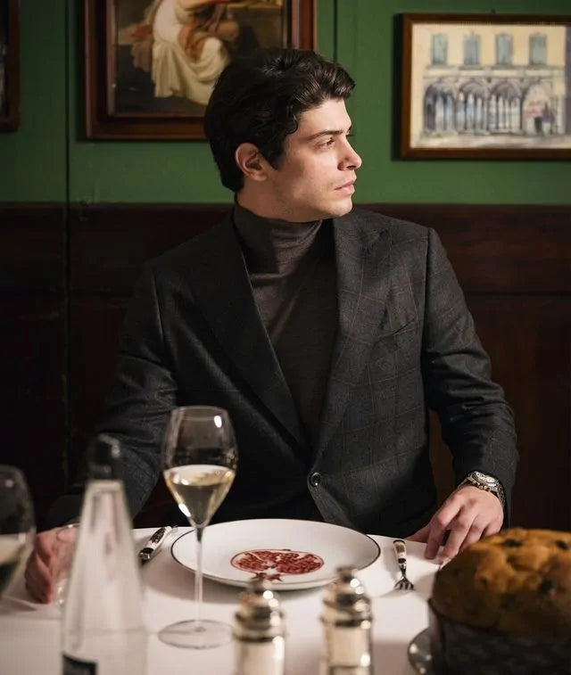 Turtleneck Cashmire And Silk Sweater Salisburgo Lightblue High Turtle Neck