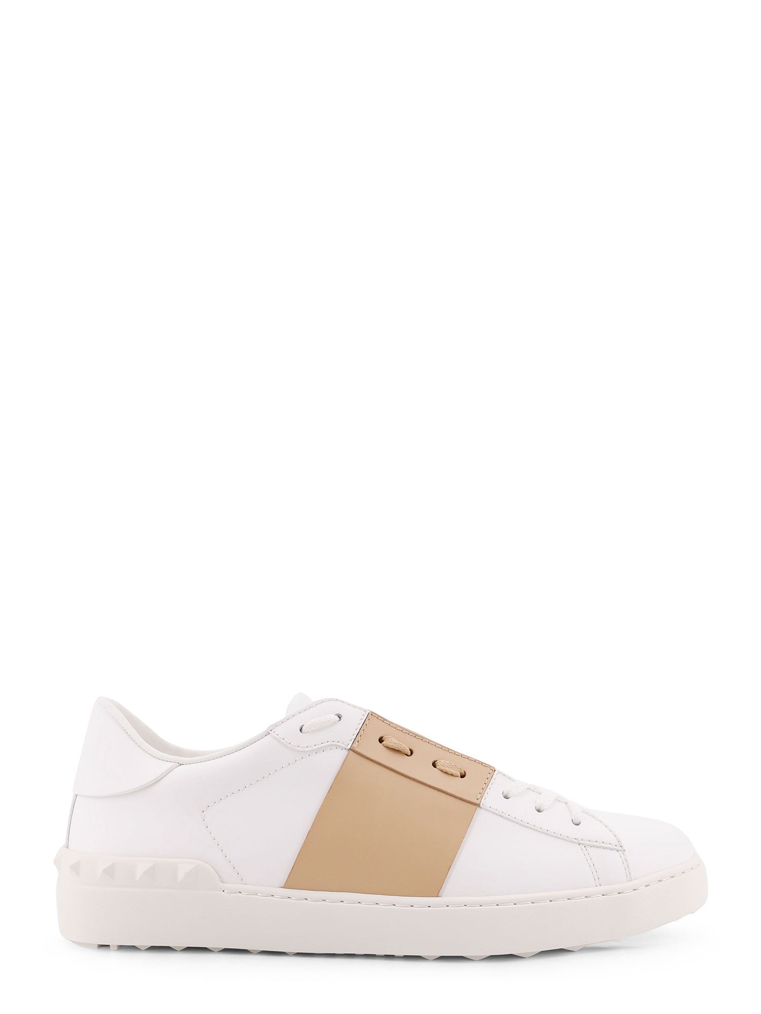 Valentino Garavani Sneakers Bianco Beige Pelle