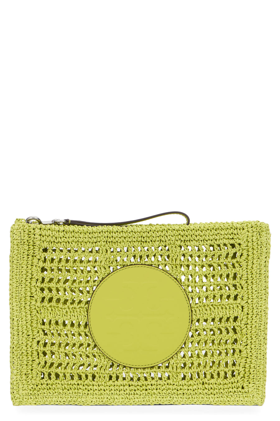 Pouch Ella Crochet, Cytros Green Raffia Clutch Bags