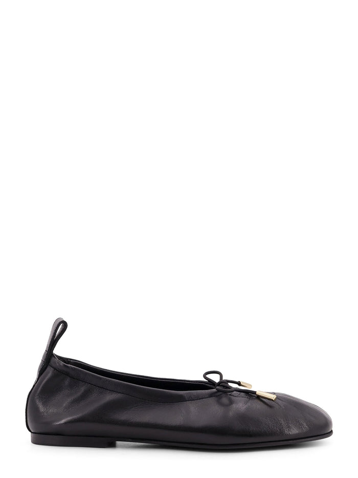 Alohas Flat Shoes Black Pelle