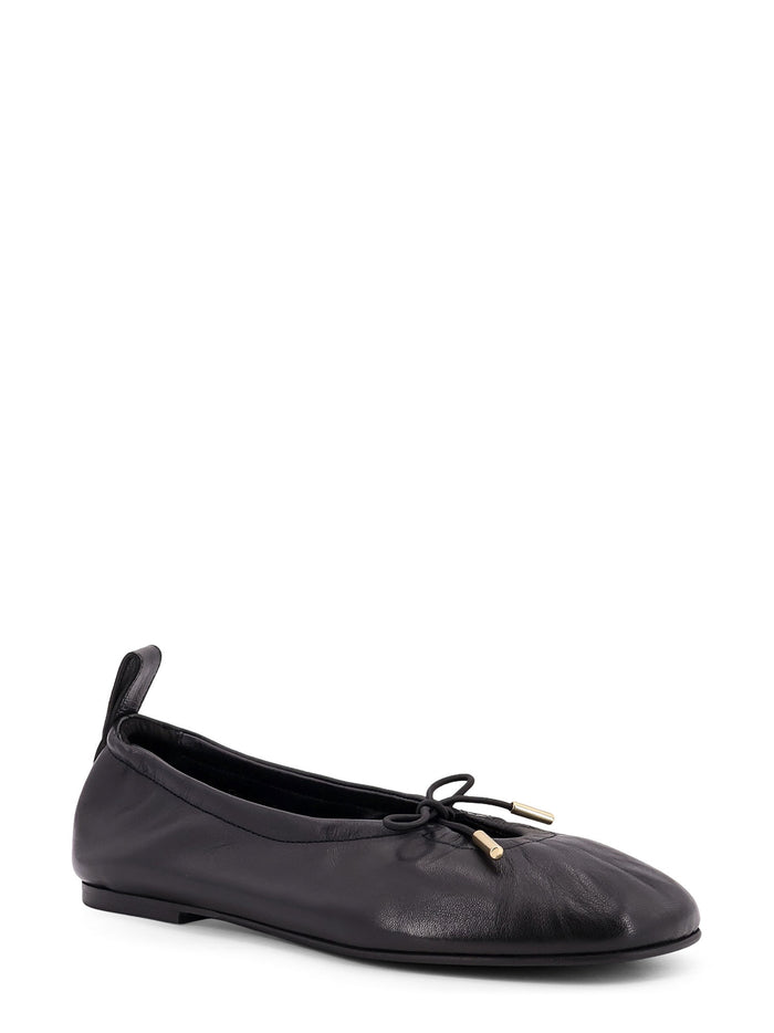 Alohas Flat Shoes Black Pelle