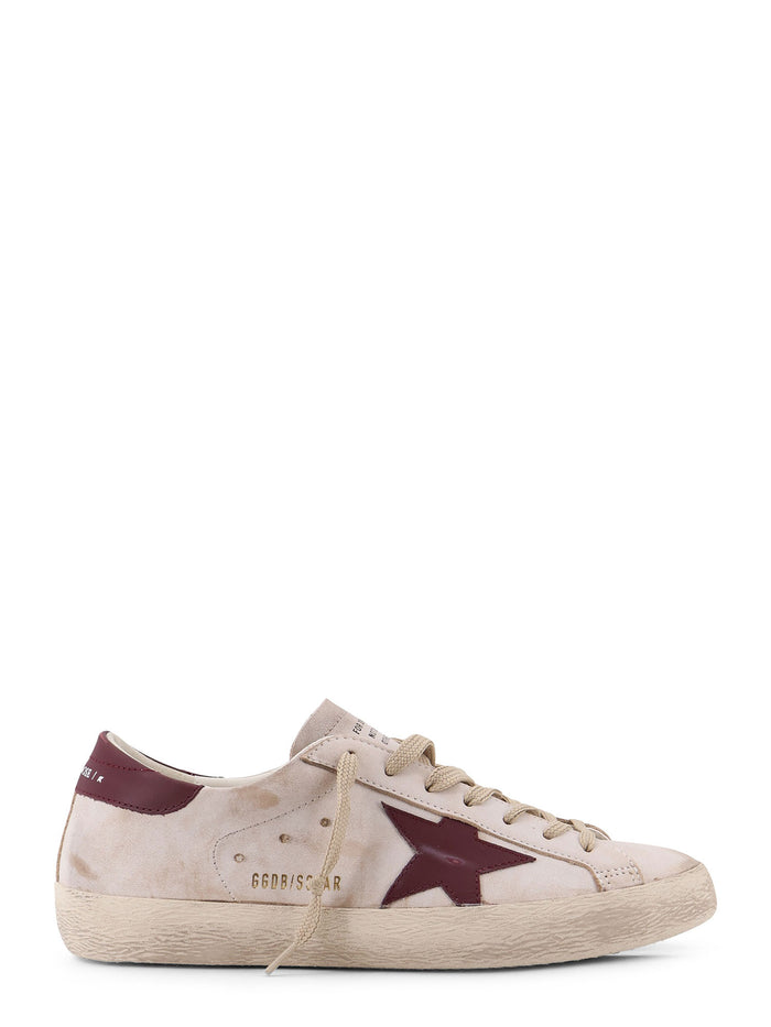 Golden Goose Sneakers White Red Pelle