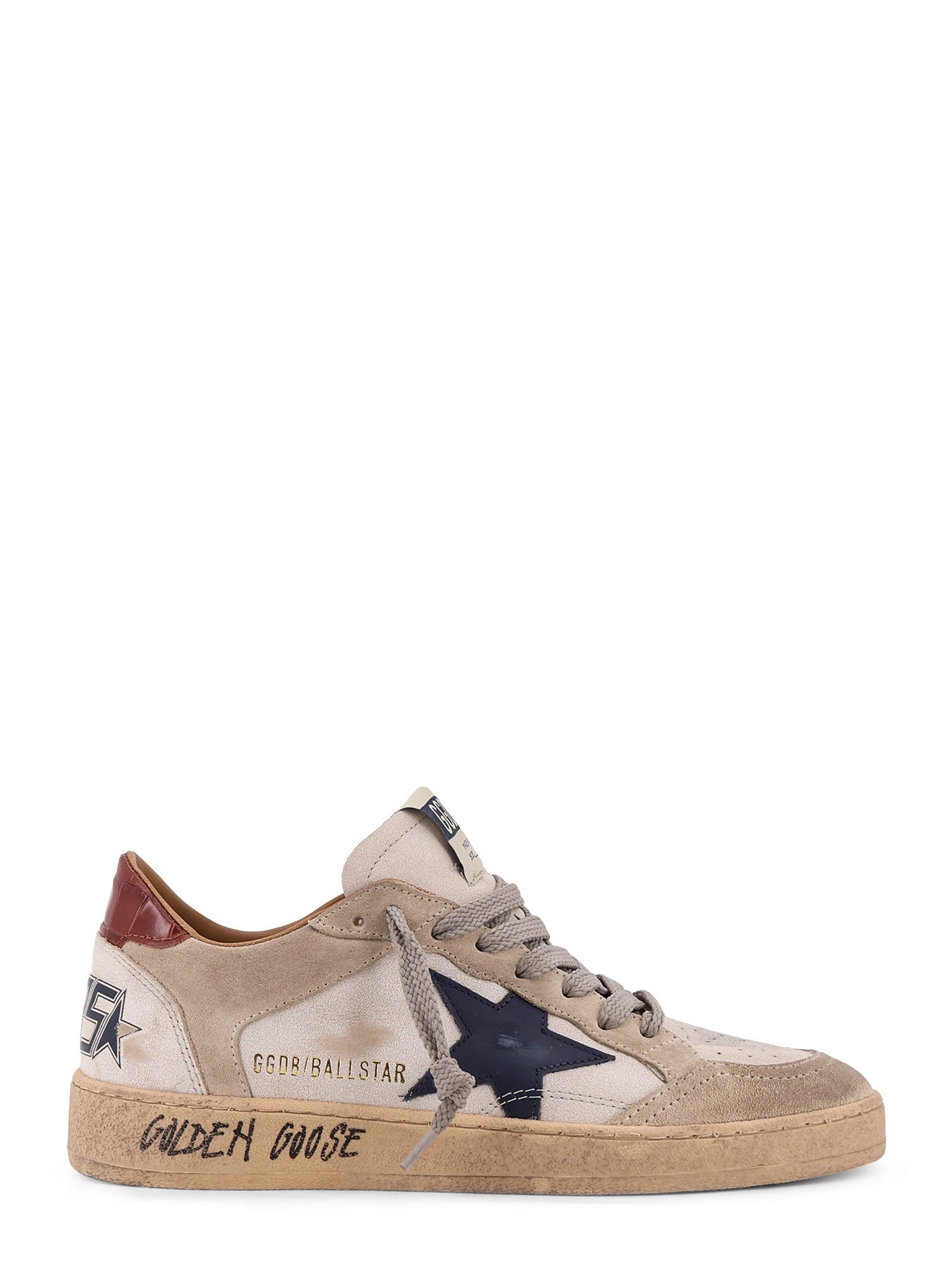 Golden Goose Sneakers White Beige Ink Blue Brown Pelle