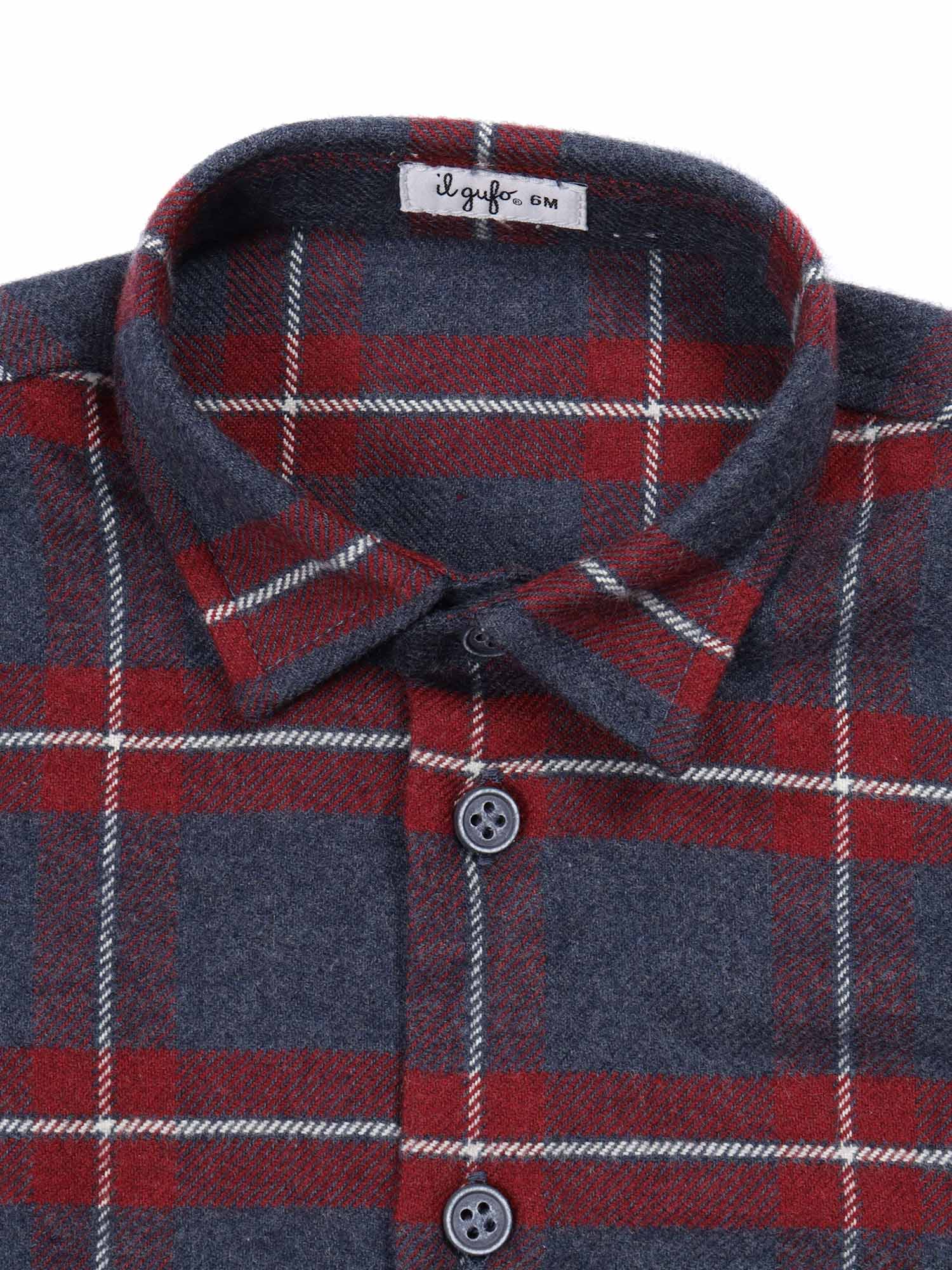 Long Sleeved Shirt Red Cotton
