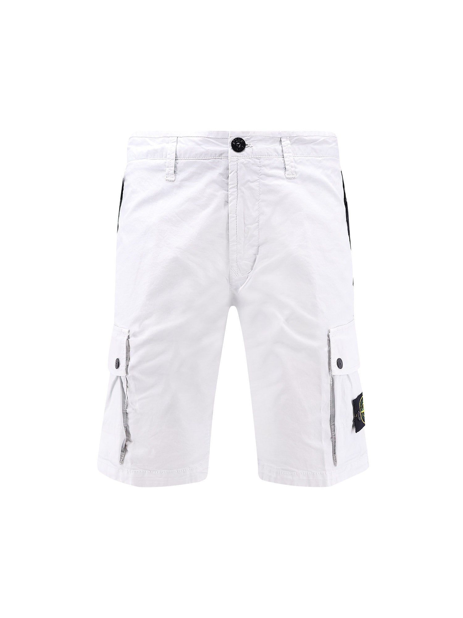 Stone Island Shorts Blue Cotone Organico Elastan