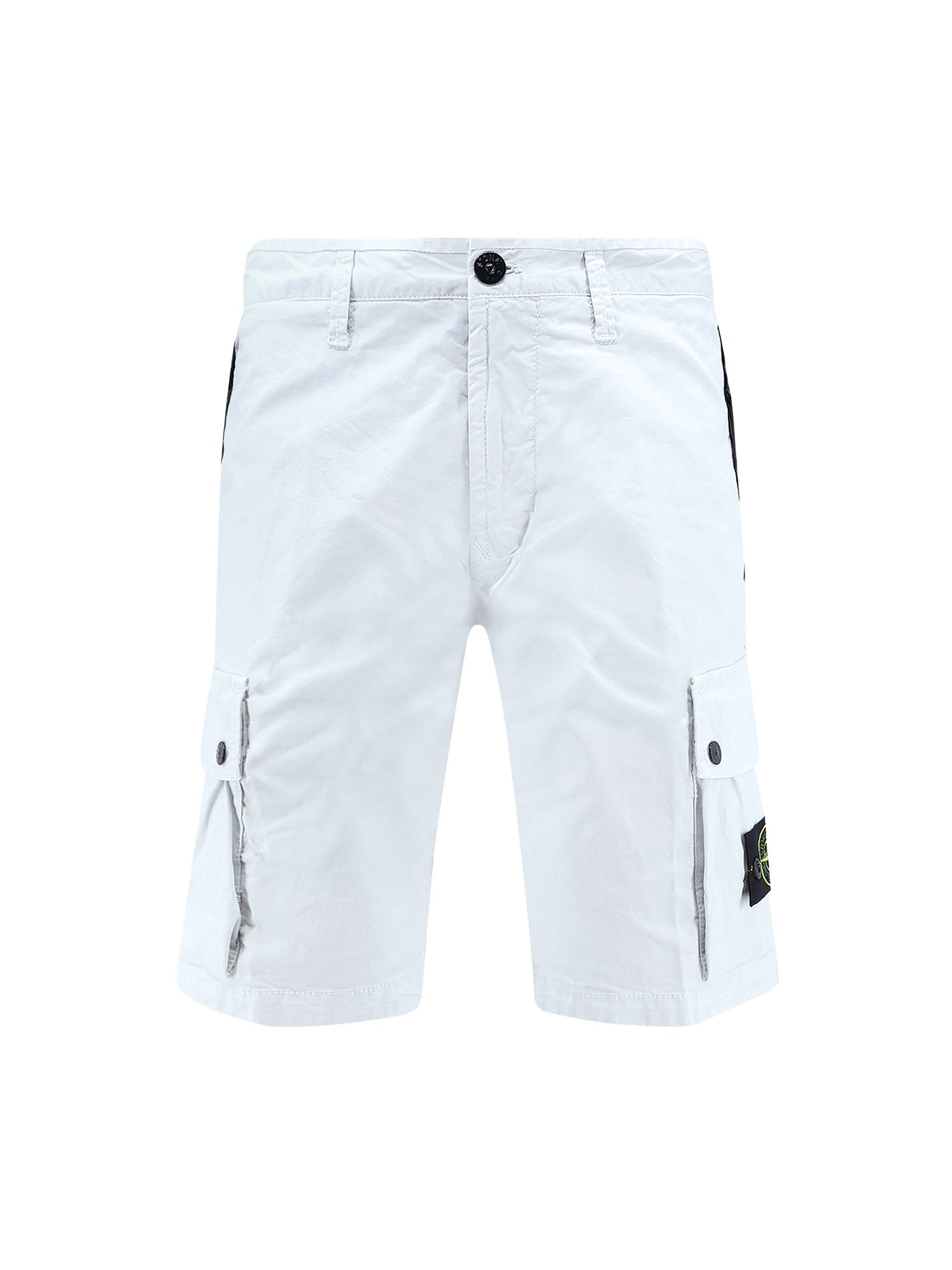 Stone Island Shorts Blue Cotone Organico Elastan