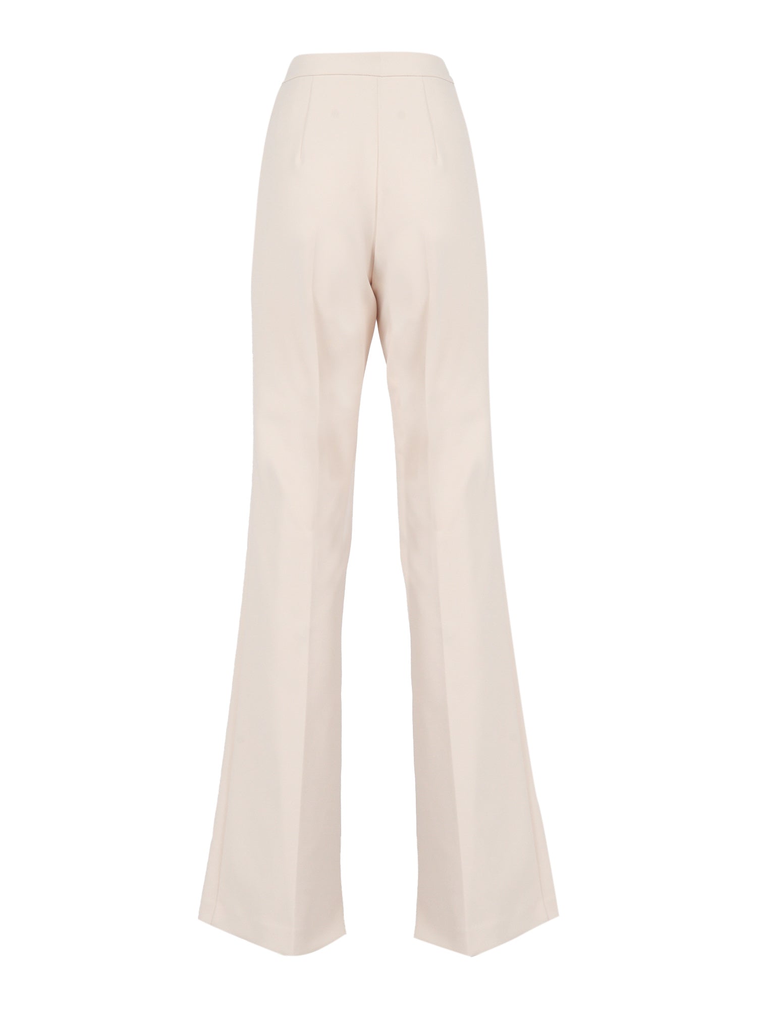 Womens Pants White Polyester Elastane