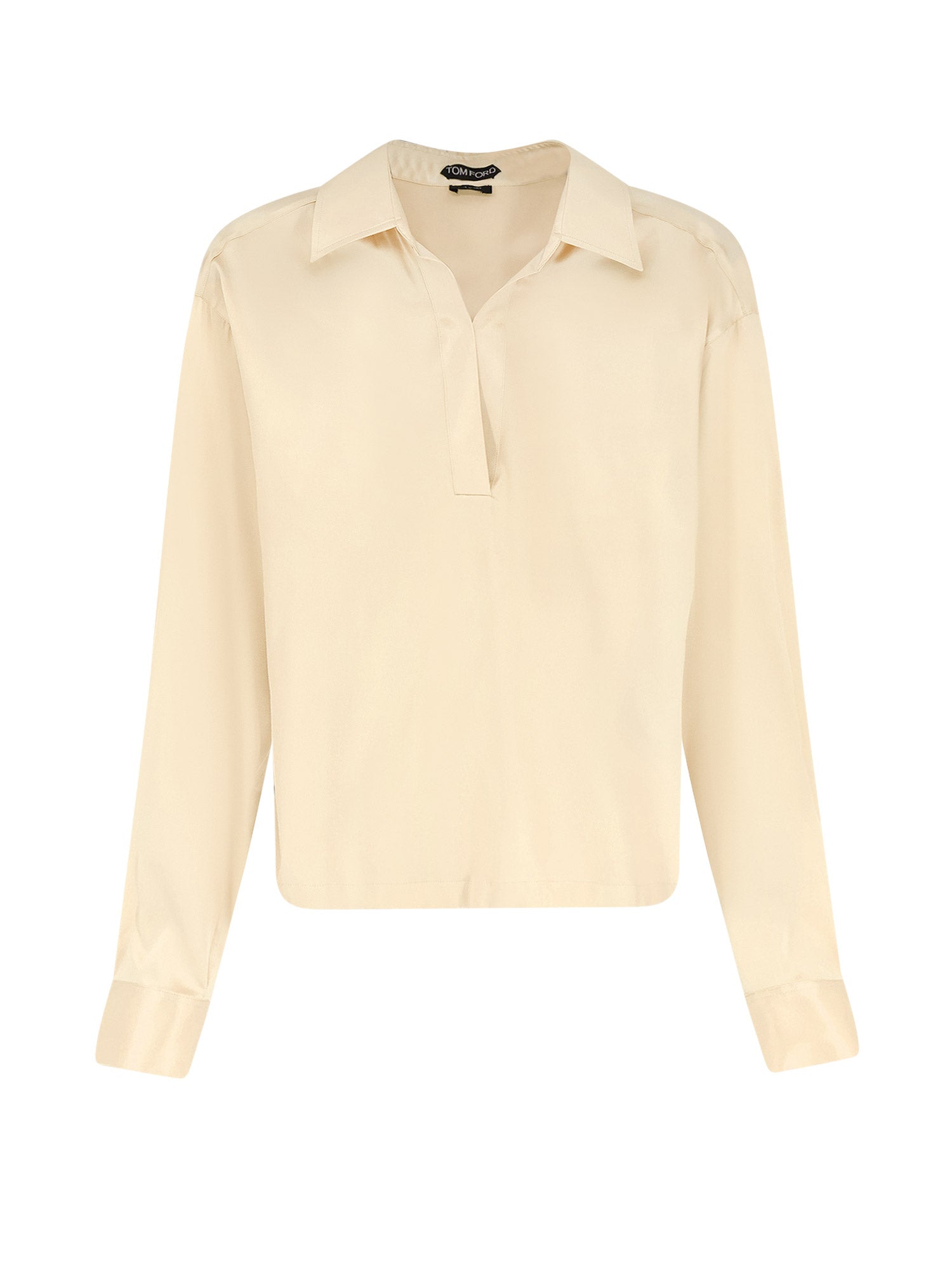 Tom Ford Shirts Pale Lemon Seta Elastan
