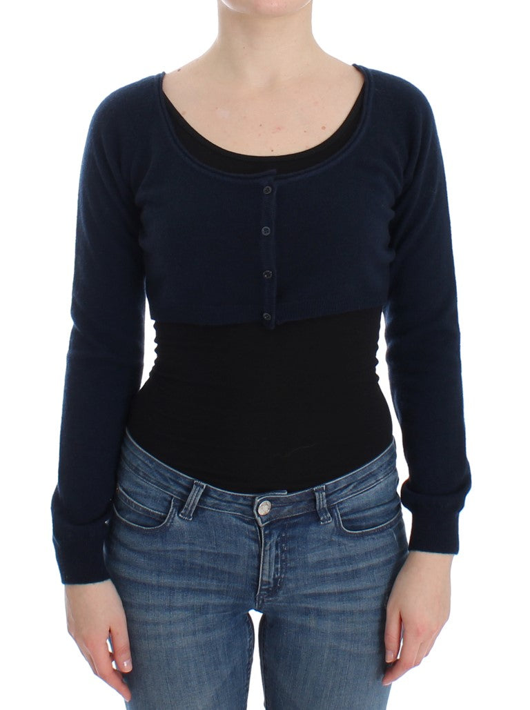 Ermanno Scervino 70% Wool cardigan in blue