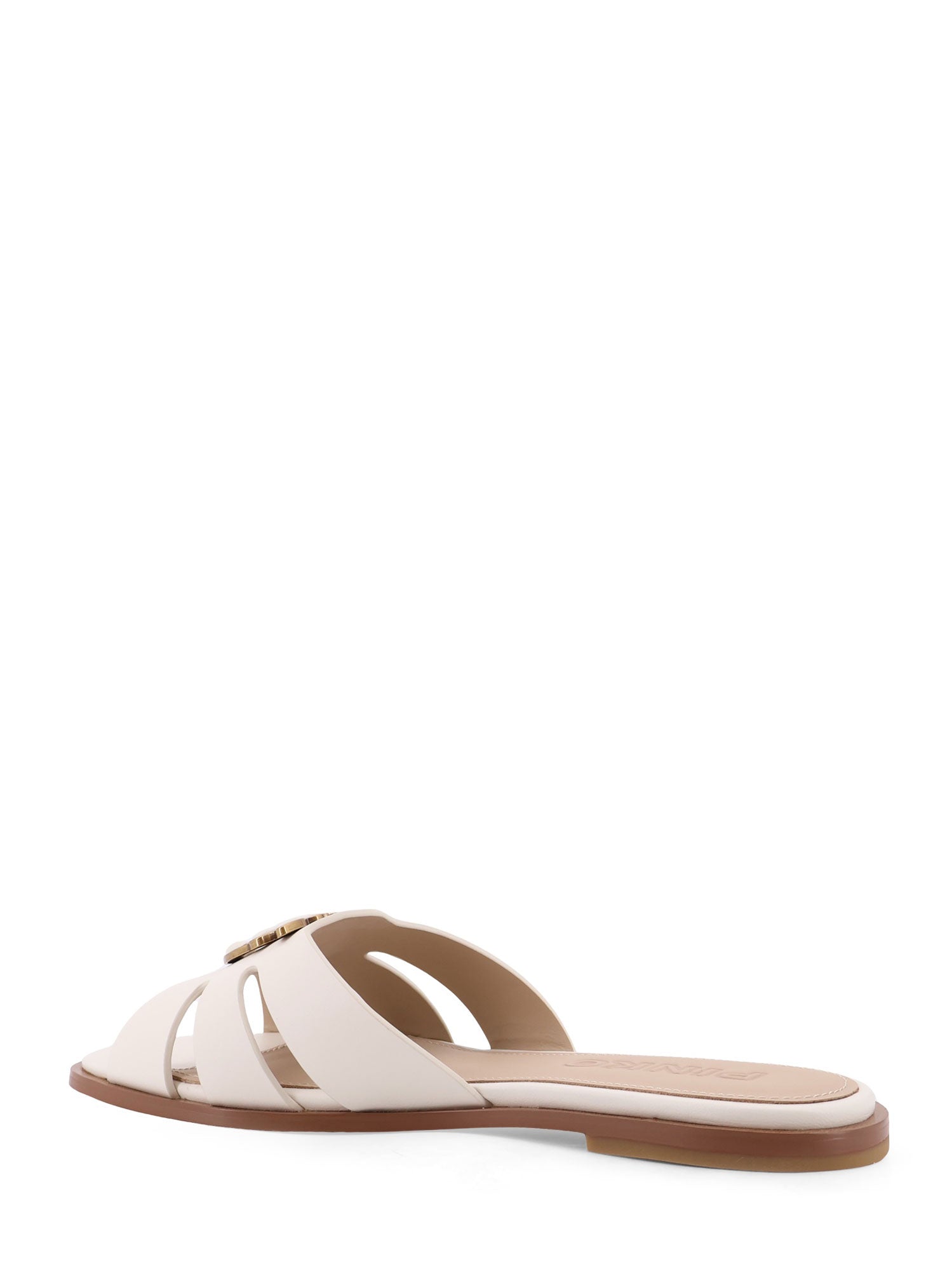Pinko Sandals White Pelle