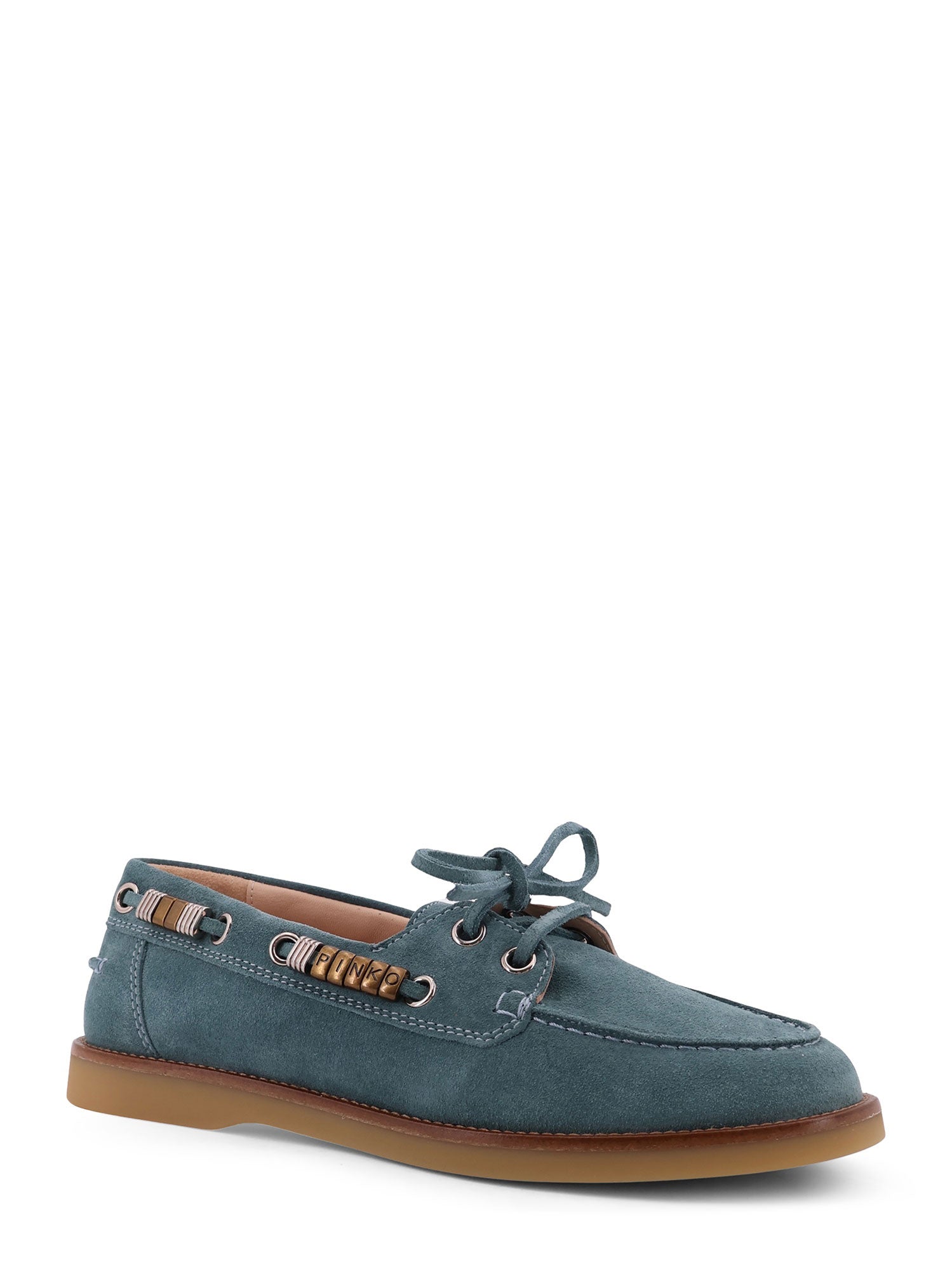 Pinko Flat shoes Light Blue Suede