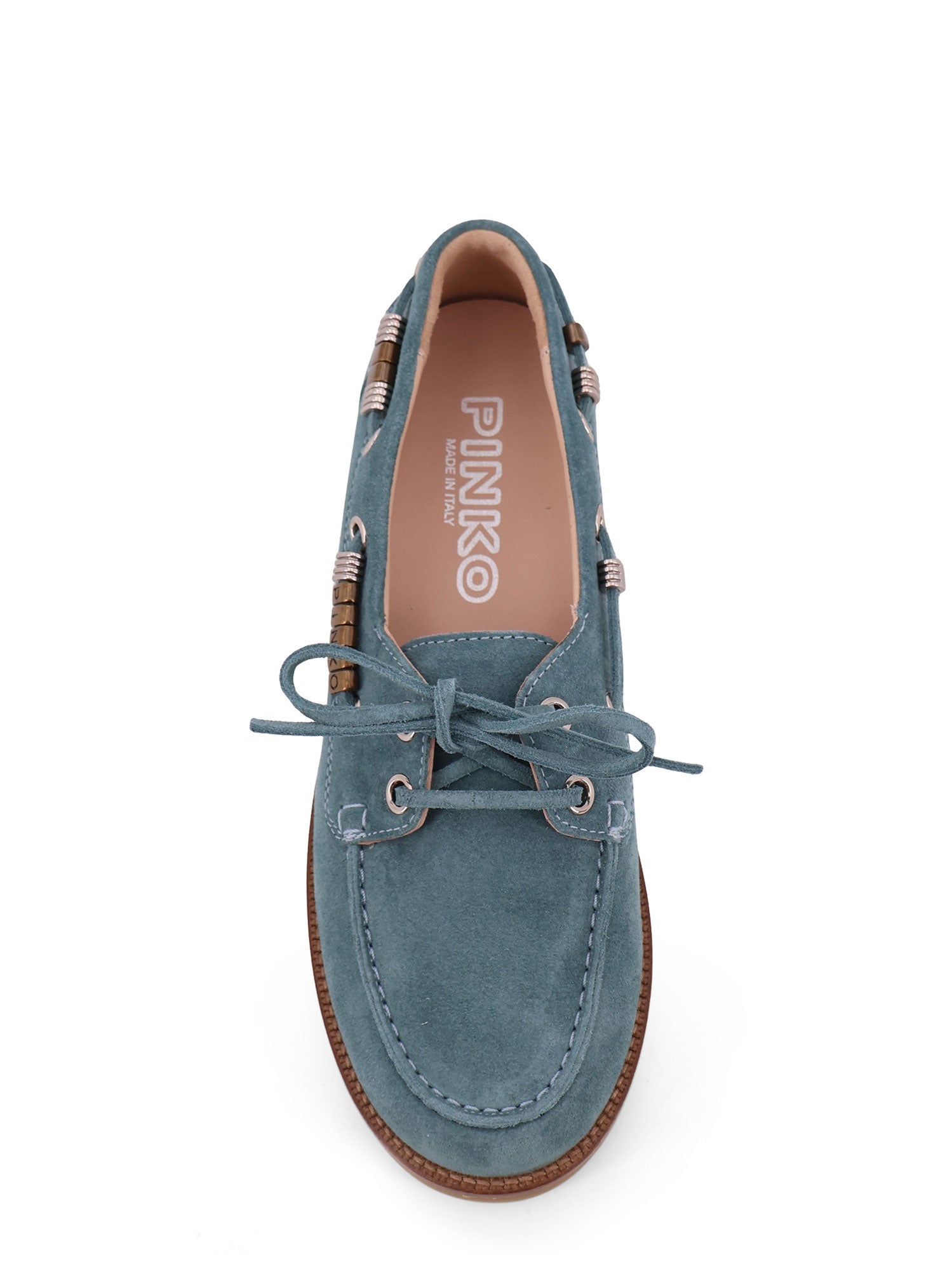 Pinko Flat shoes Light Blue Suede