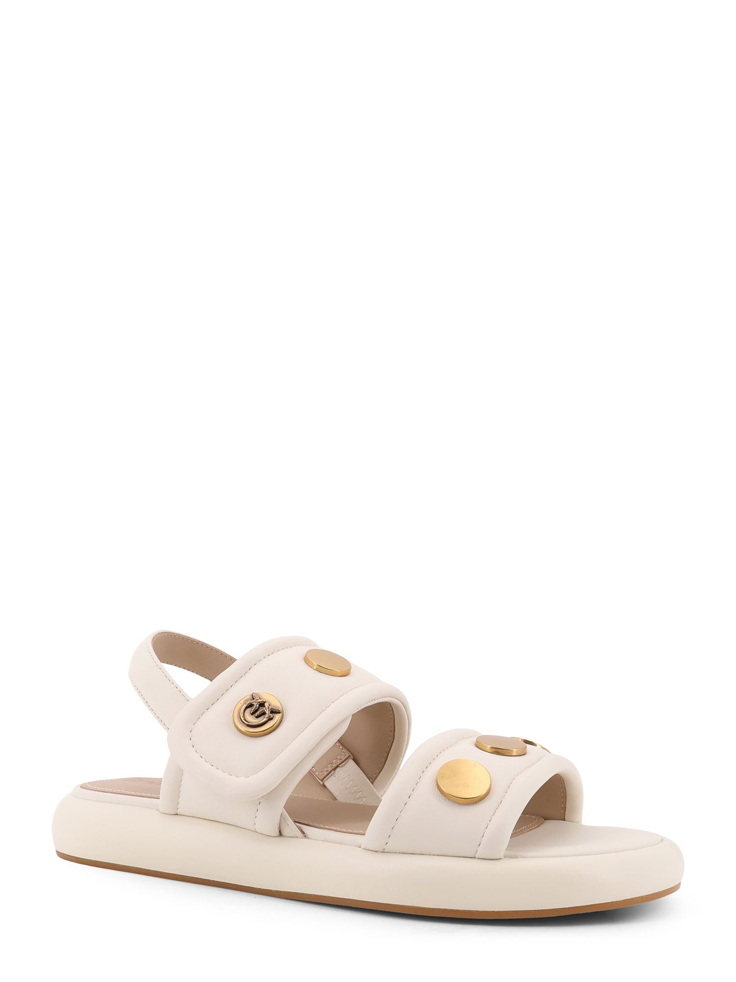 Pinko Sandals White Pelle