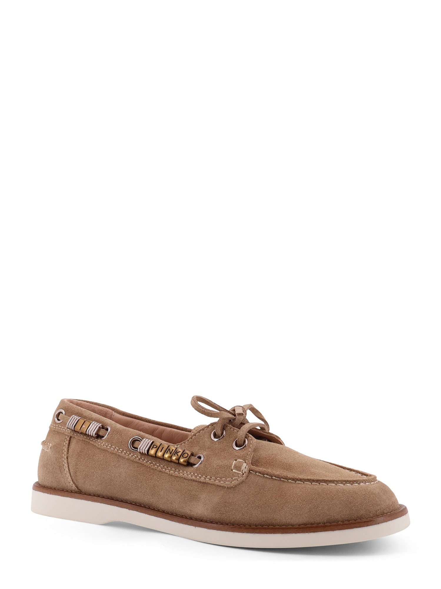 Pinko Flat shoes Beige Suede