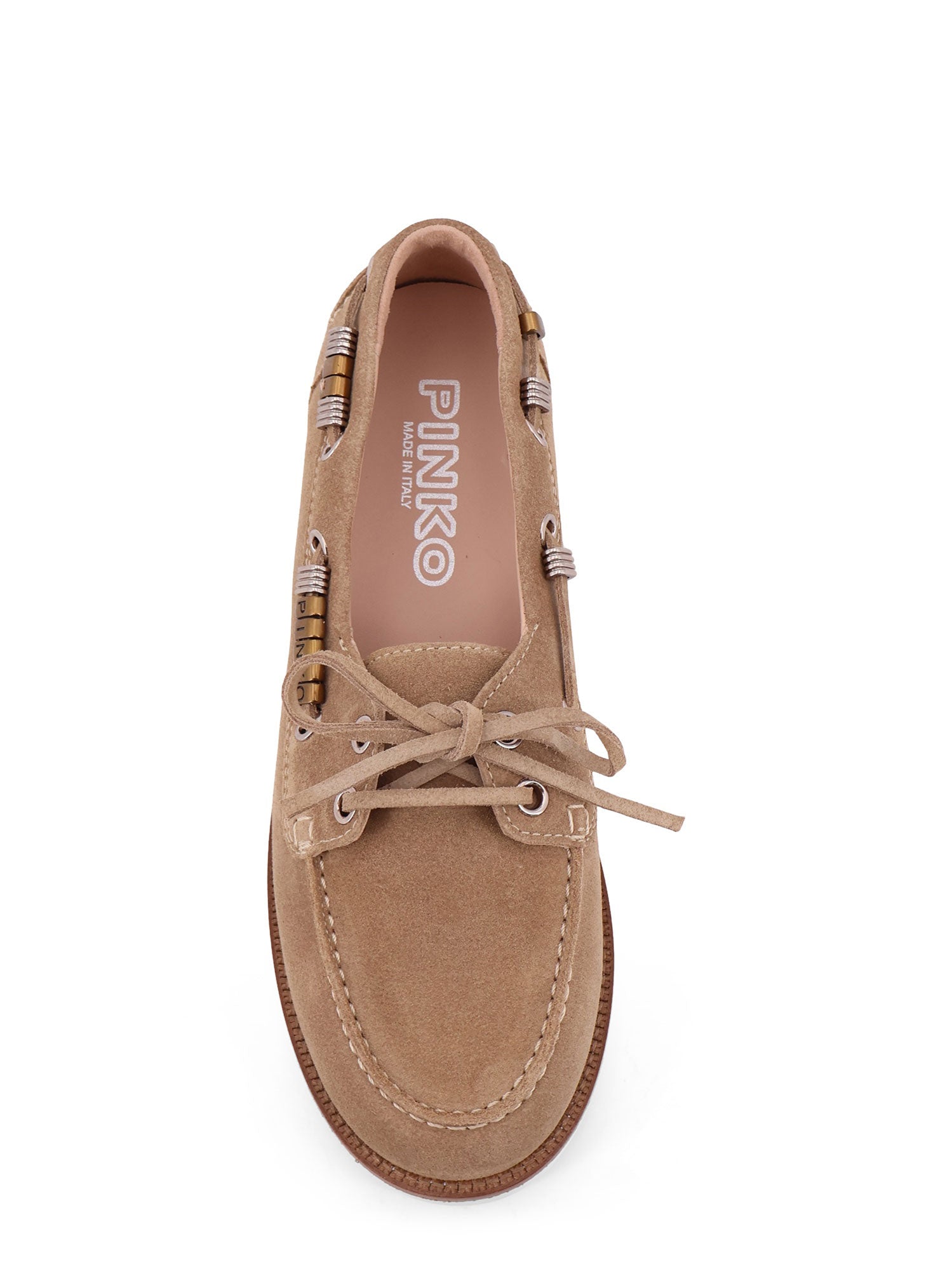 Pinko Flat shoes Beige Suede