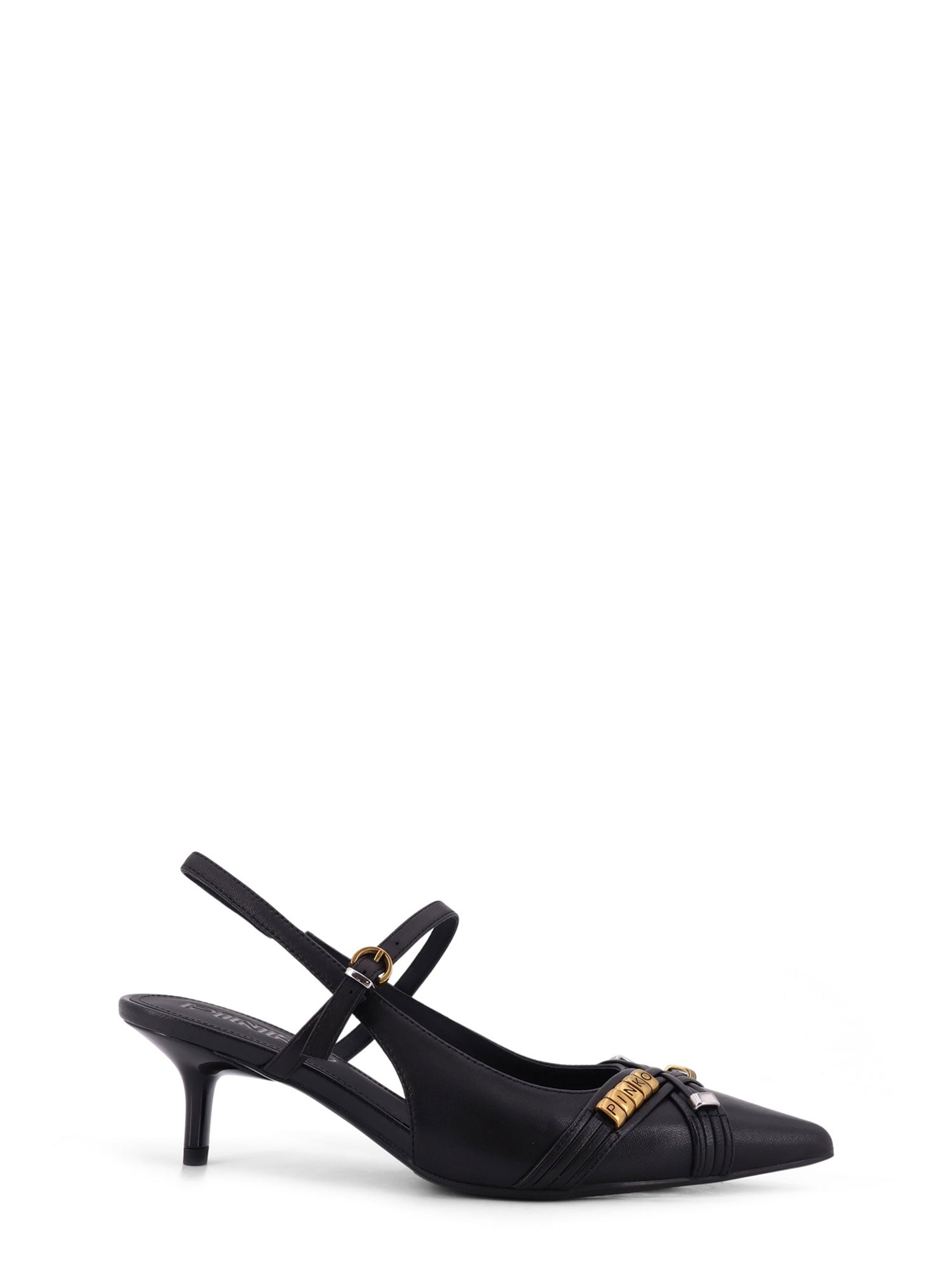 Pinko With Heel Black Pelle