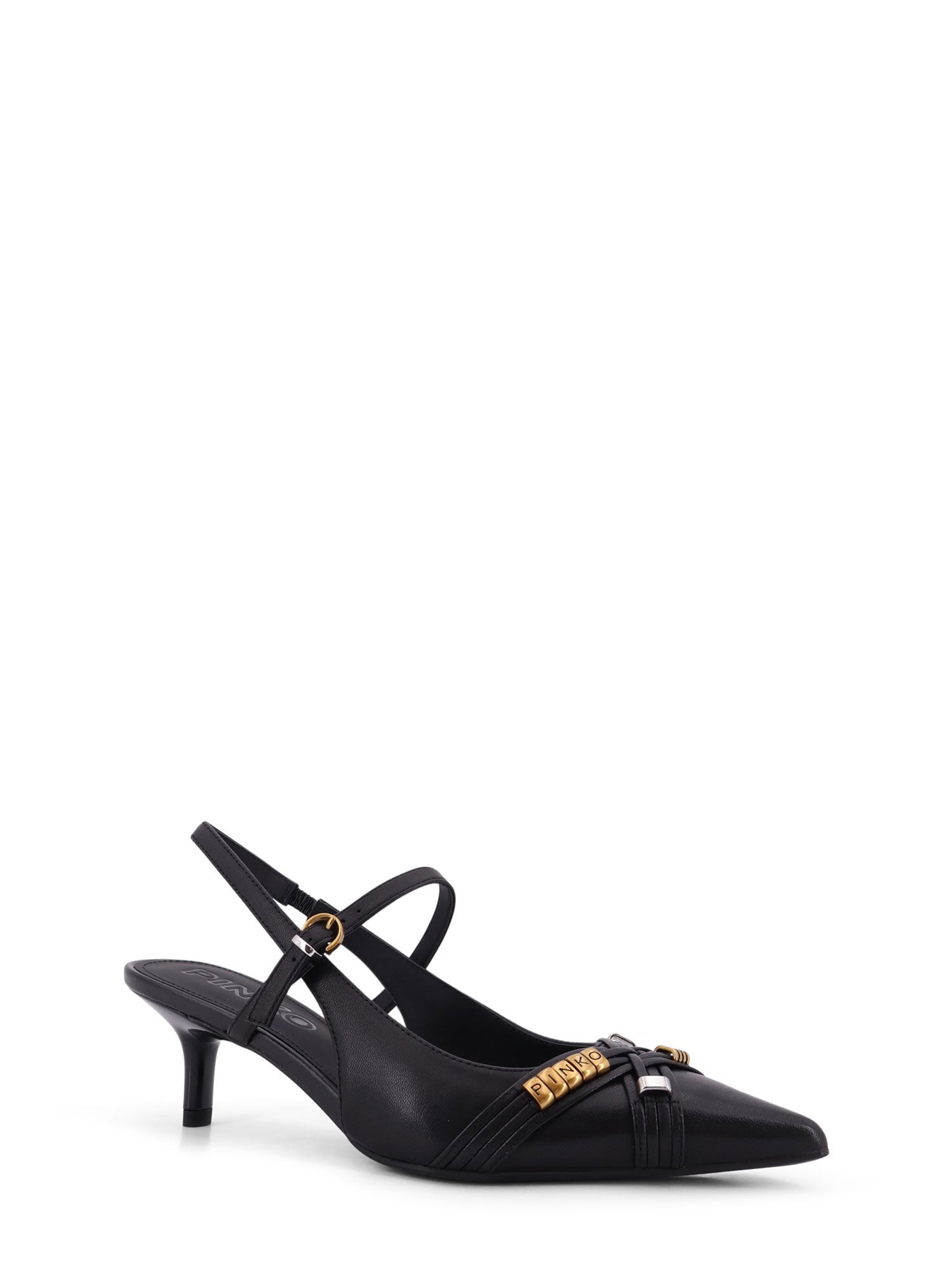Pinko With Heel Black Pelle