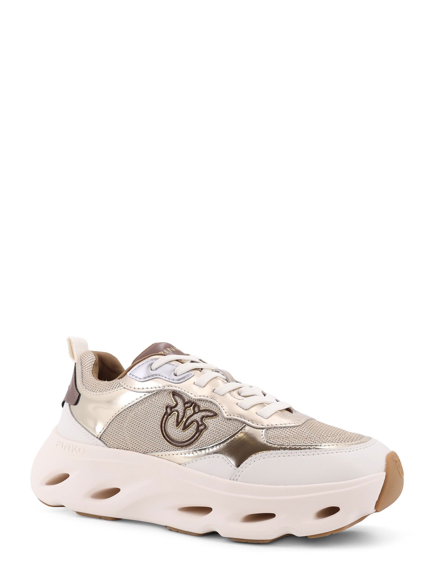 Pinko Sneakers Beige Pelle/nylon