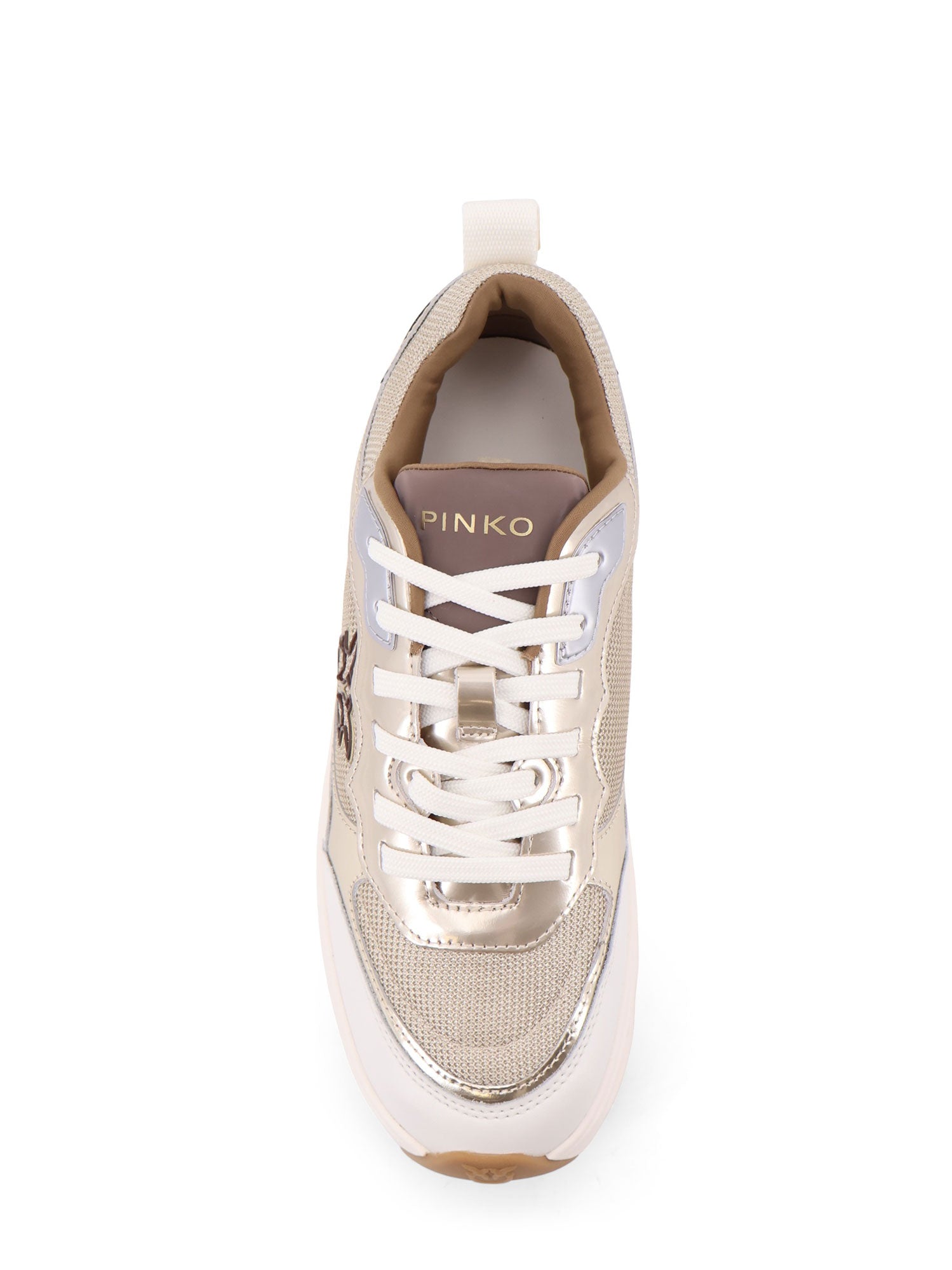 Pinko Sneakers Beige Pelle/nylon