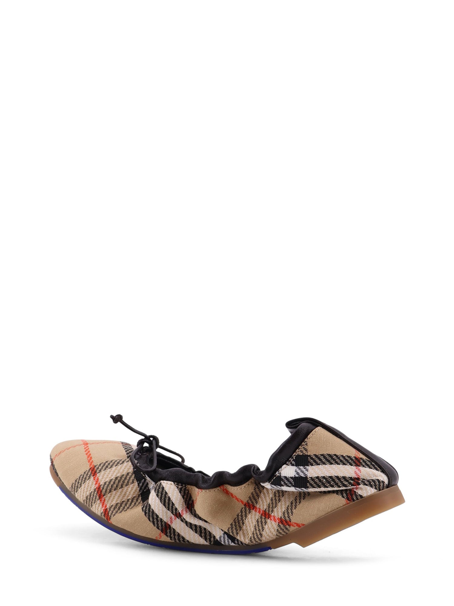 Burberry Flat shoes Sand Ip Check Poliestere Cotone Pelle