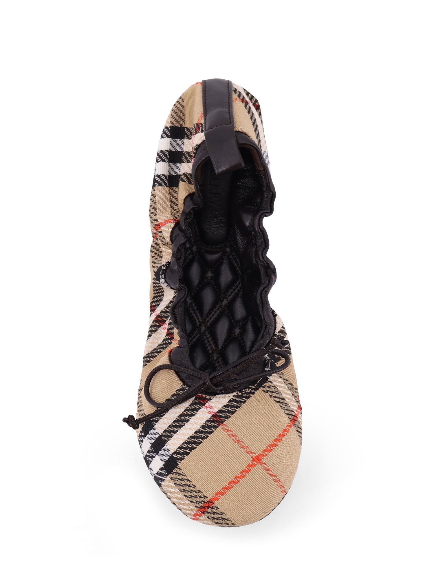 Burberry Flat shoes Sand Ip Check Poliestere Cotone Pelle