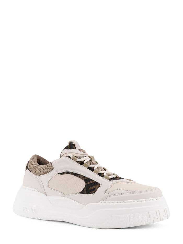 Fendi Sneakers Bianco Bian Ice Beig Pelle