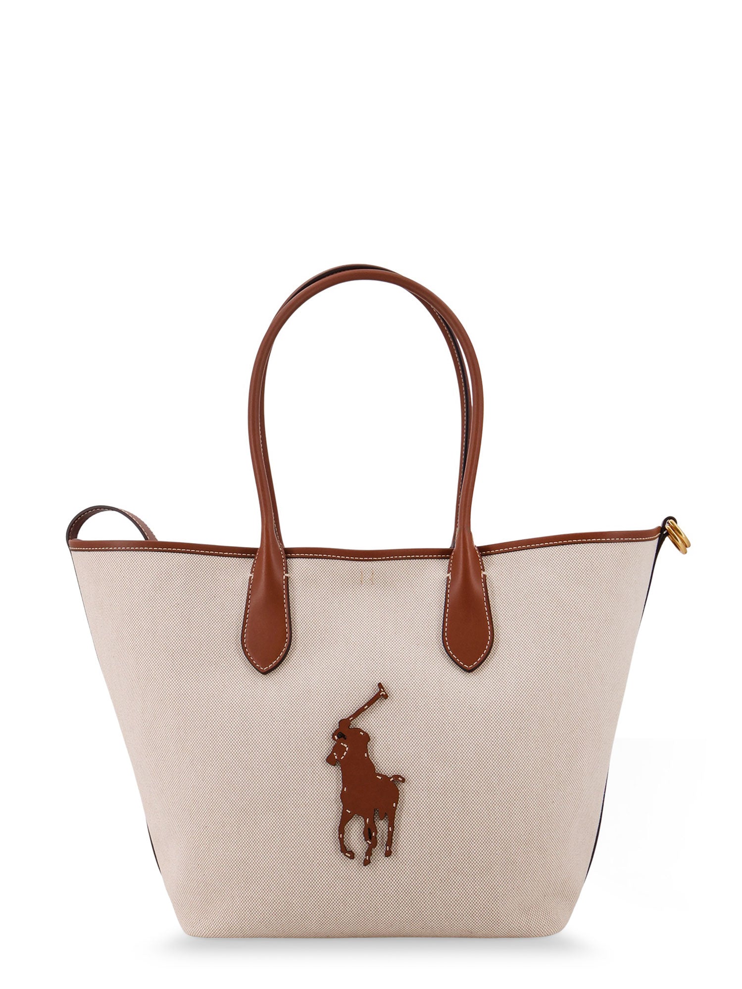 Polo Ralph Lauren Bags Naturalcuoio Canvas/pelle