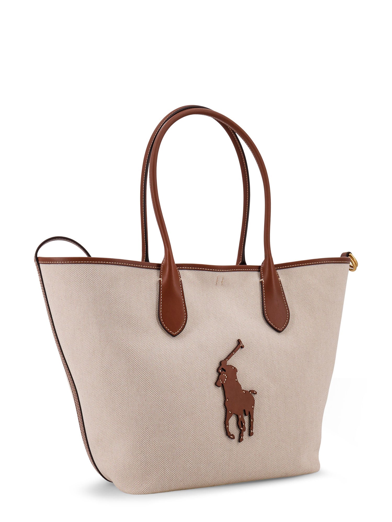 Polo Ralph Lauren Bags Naturalcuoio Canvas/pelle