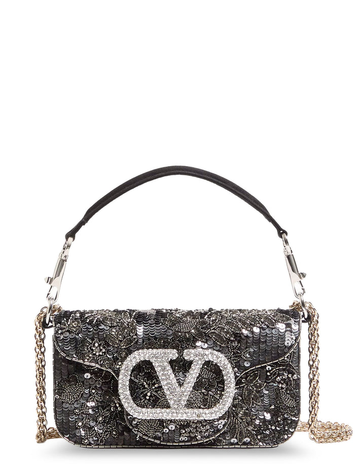 Valentino Garavani Bags Nero-silver/nero/crystal Raso