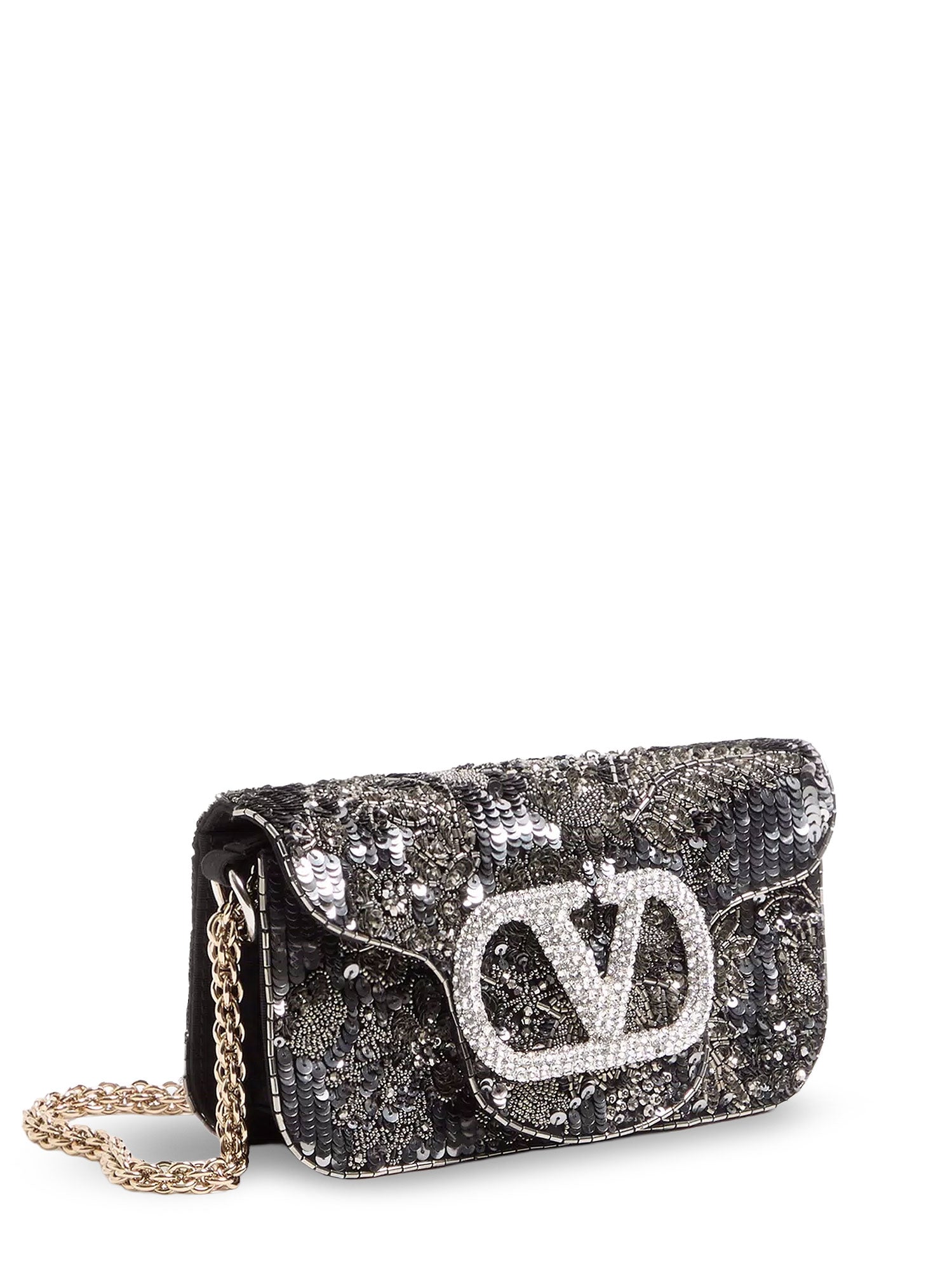 Valentino Garavani Bags Nero-silver/nero/crystal Raso