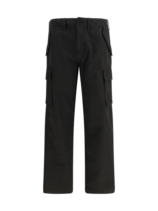 Burberry 100% cotton cargo pants in black