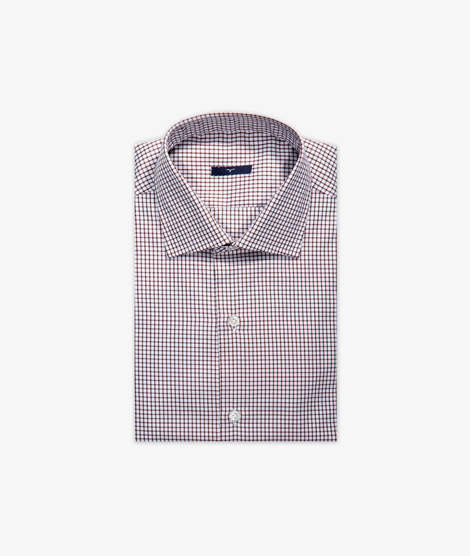 Tailored Cotton Shirt Hyde Park Brown Hand Made
