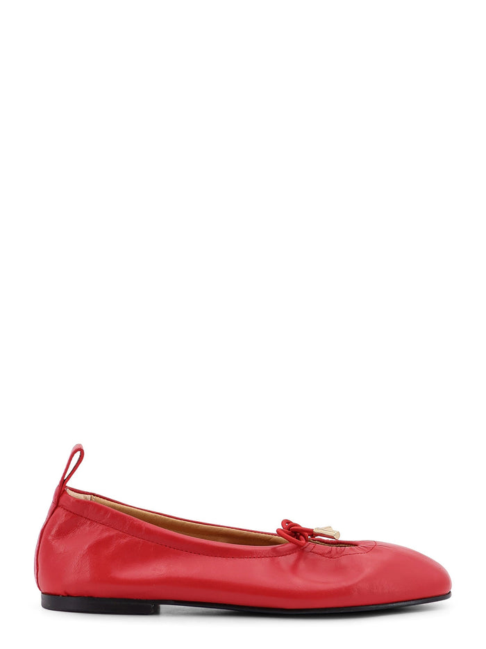 Alohas Flat Shoes Red Pelle