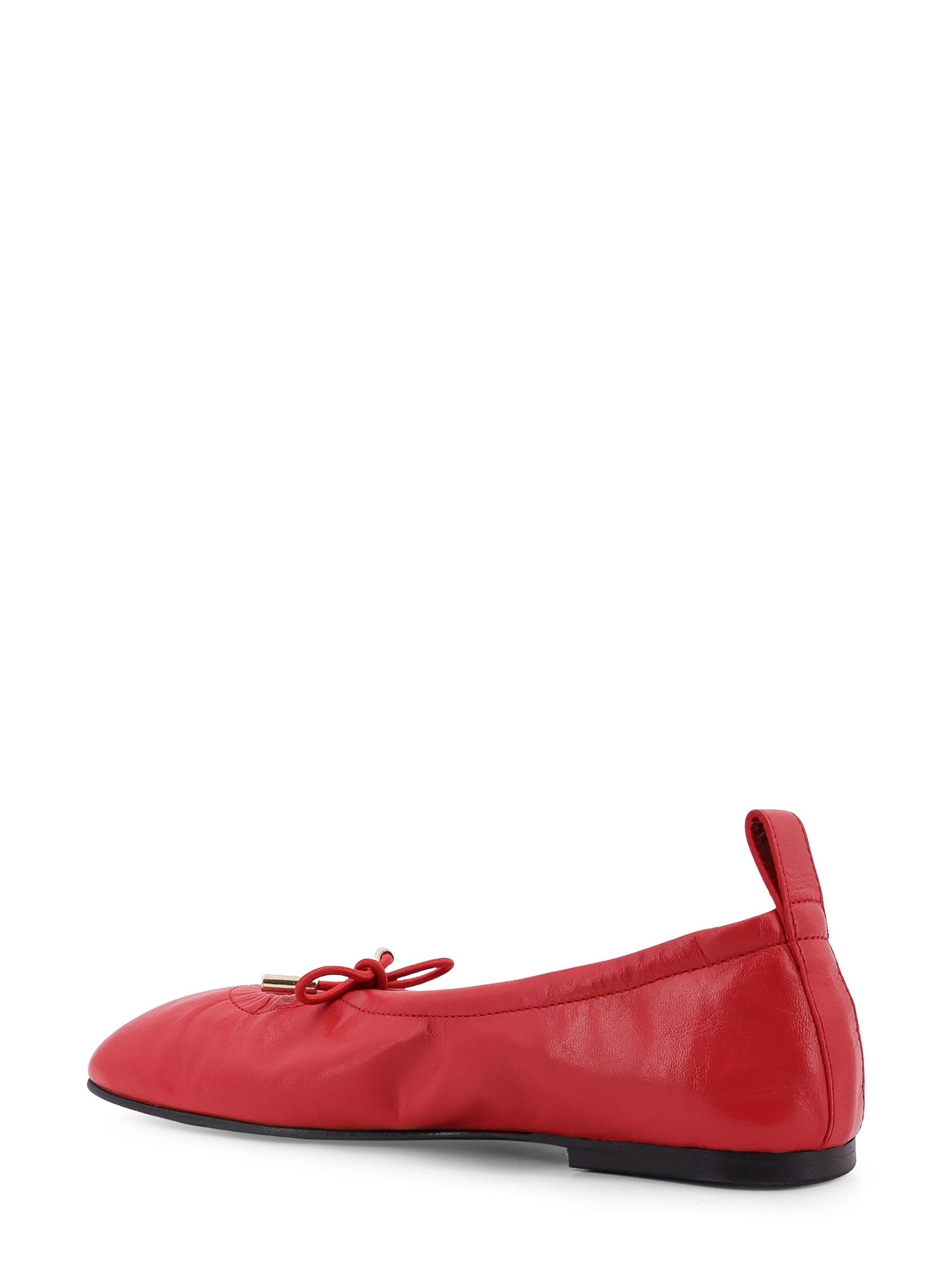 Alohas Flat Shoes Red Pelle