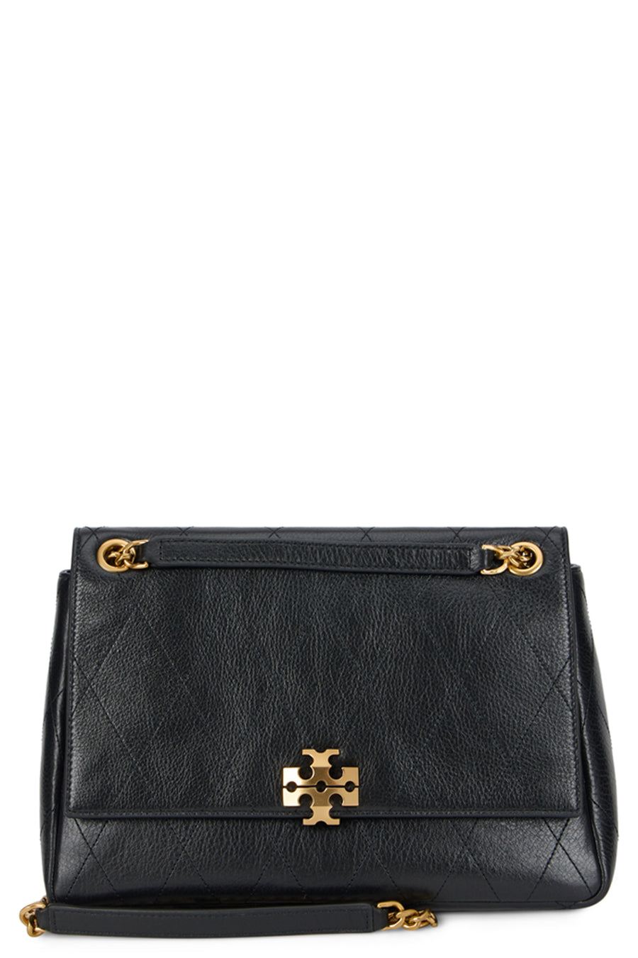 Shoulder Bag Black Leather Chain